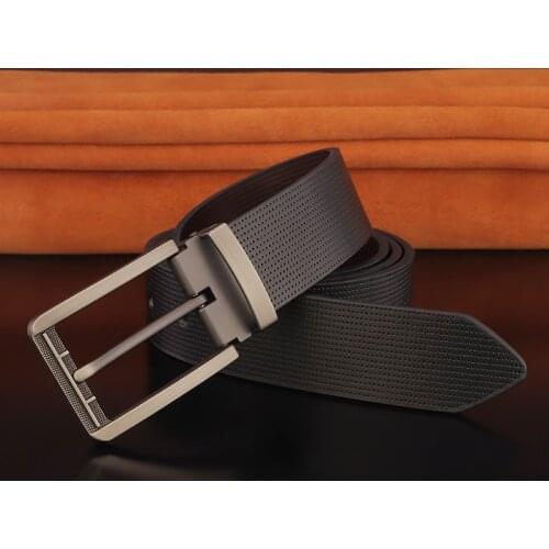 3.3cm Men Belt high quality designer Black Casual genuine Leather fashion Waistband for male cowboy white pin buckl Waist Strap