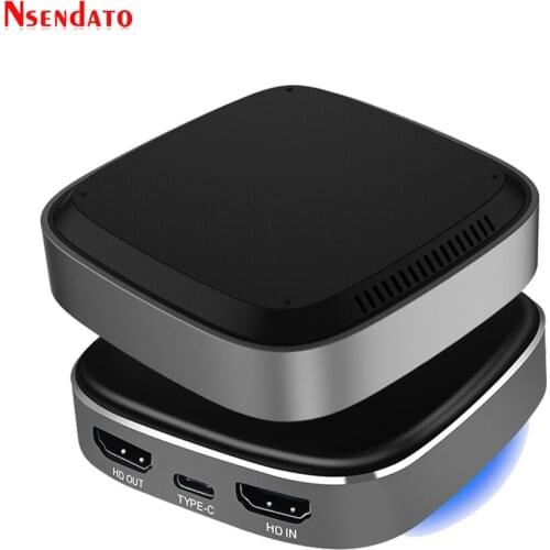 4K 1080P 60fps Type C HD to USB3.0 HD Game Video Recorder Grabber Capture Card Dongle Game Streaming Live Stream Broadcast Box