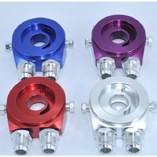 Aluminum Oil Filter Cooler Sandwich Plate Adapter 18 NPT Oil Cooler Kit New Arrival Universal
