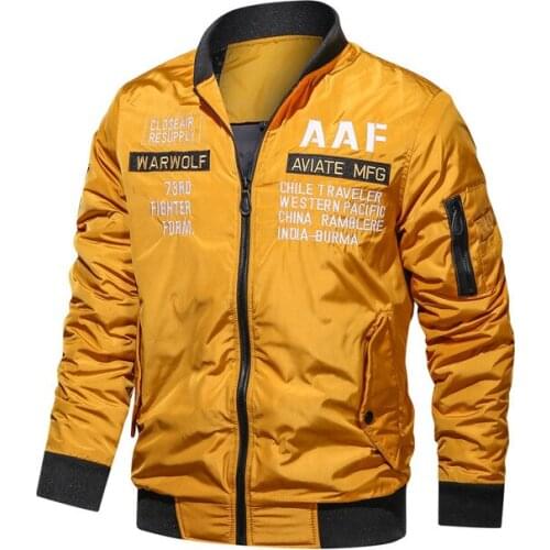 2021 new stand collar baseball suit large mens coat embroidered youth leisure mens flight jacket