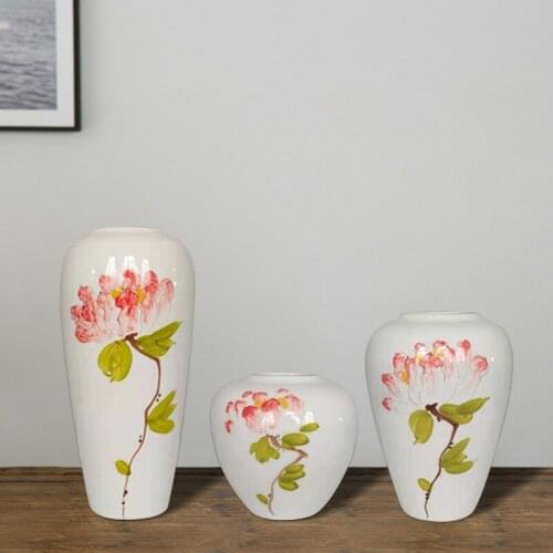 Large Luxury Ceramic Vase Plant Modern Chinese Porcelain Vase Minimalist Dry Flower Vaas Room Decoration Accessories BI50VS