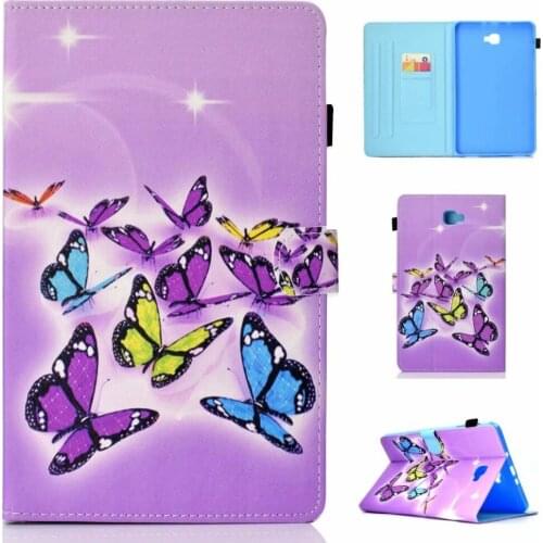 Case For Samsung Galaxy Tab A 10.1 2016 T580 T585 SM-T585 Case Cover Tablet TPU PU Leather Shell Funda Case Cover