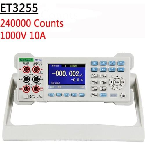 ET3255 High precision desktop Digital multimeter 5 1/2 3.5'' TFT LCD USB RS232 Capacitance Resistance Frequency Measuring