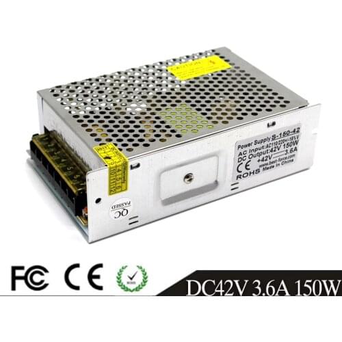 DC Power Supply 42V 3.6A 150w Led Driver Transformer 110V 220V AC To DC42V Power Adapter for CNC CCTV Stepper Motors Strip Light