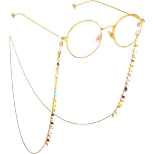 JGL0028 colored beads handmade glasses chain lanyard glasses lanyard glasses accessories Fashion charm female Glasses jewelry
