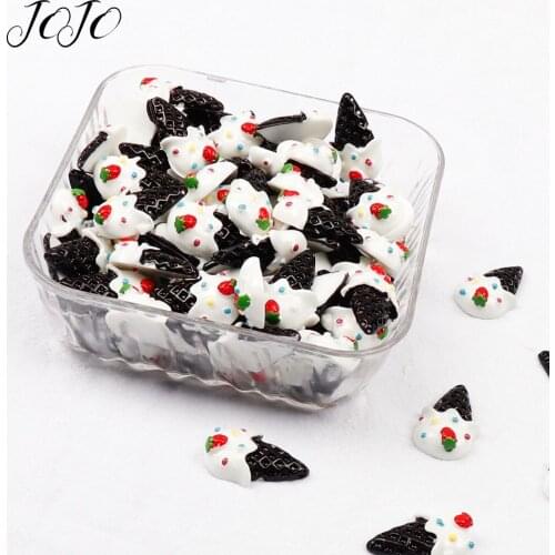 JOJO BOWS 10pcs Resin Fruits Cabochons Flatback Simulation Orange Slice Fruit Planar Slice Resin Miniatures Sewing Materials