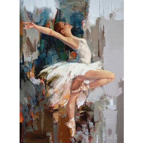 DIY Painting By Numbers Handpainted Canvas Painting Dancing Girl Canvas Oil Art Picture Home Decor Living Room Unique Gift