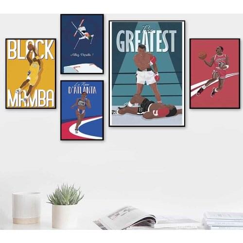 Classic Muhammad Ali Canvas Painting Famous Boxer Sport Inspirational Poster Wall Art Print Pictures For Living Room Home Decor