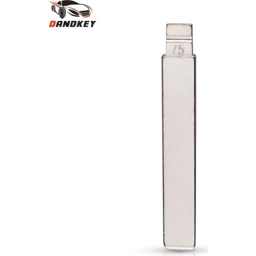 Dandkey Metal Blank Uncut Flip KD Remote Car Key Blade Type #75 For Geely Panda Key Blade NO. 75 Replacement