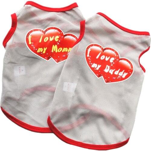 Lovely Pet Dog Clothes for Small Dogs Cool Summer Dog Clothing Coat Soft Cat Shirt Yorkies Chihuahua Puppy Clothes for Cats Dogs