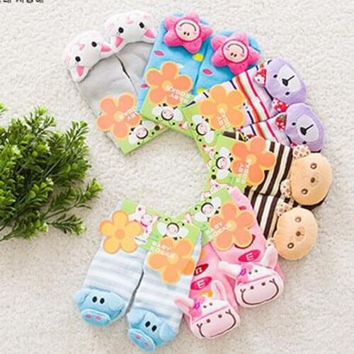 Unisex Baby Lovely Cute Newborn Baby Socks 3D Animal Cartoon Doll Infant Socks Model Anti-slip Boys Girls Socks For Winter