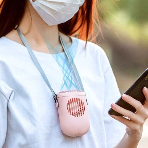 Mini Neckband Fan Usb Portable Cooling Hand Held Fan Rechargeable Clothespin Small Wireless Mini-fan Outdoor Pocket Womens Fans