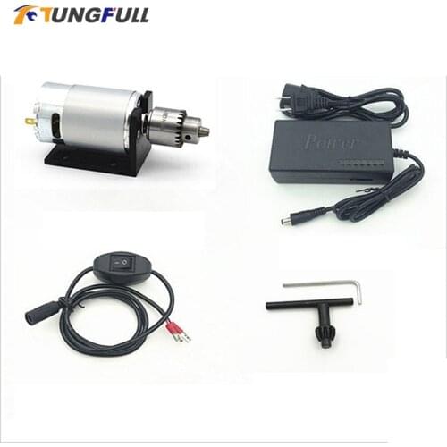 Bench drill Lathe Press 555 Motor With Miniature Hand Drill Chuck And Mounting Bracket Dc Motor DC 12-24V JTO 0.3-4mm