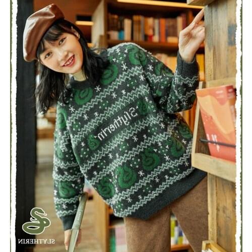 2020 New Spring Sweater Cute Preppy Style Pullover Animal Sign Full Sleeve Knitted Top Clothes For School Femal Jumper