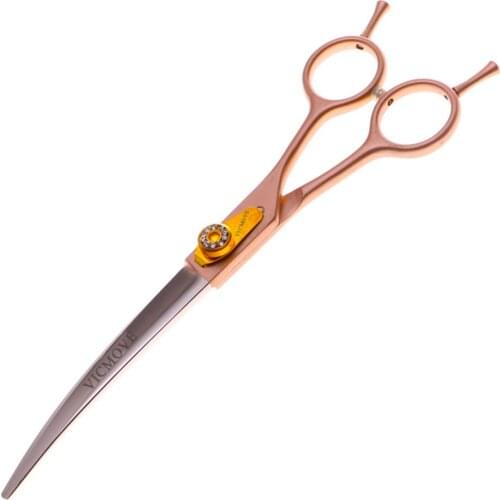 Pet Grooming Scissors 7 Inch Professional Hairdressing Shears Barber Curved Downward Cutting Scissors Human & Dogs & Cats