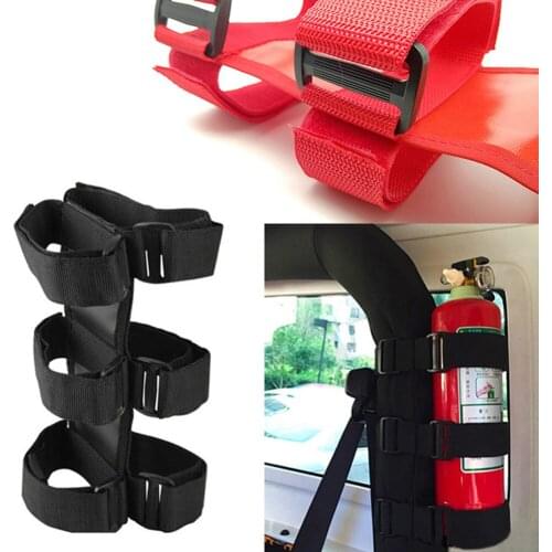 Adjustable Fire Extinguisher Holder Car Fire Extinguisher Mount Strap Car Roll Bar for Jeep Wrangler TJ JK JL 97-18 Accessories