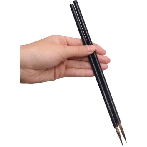 30 pcs Brown Large Hook Line Pen Watercolor Brush Chinese Calligraphy Artist Art Student Learning Stationery Painting Tool