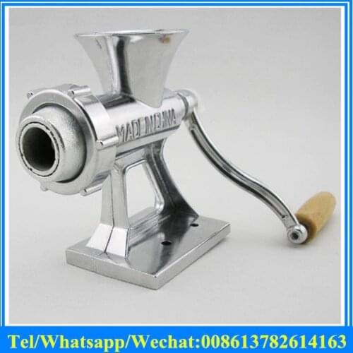 Hand-cranking meat chopper meat mincing mahchine, home use manual drive aluminium alloy sausage stuffing machine