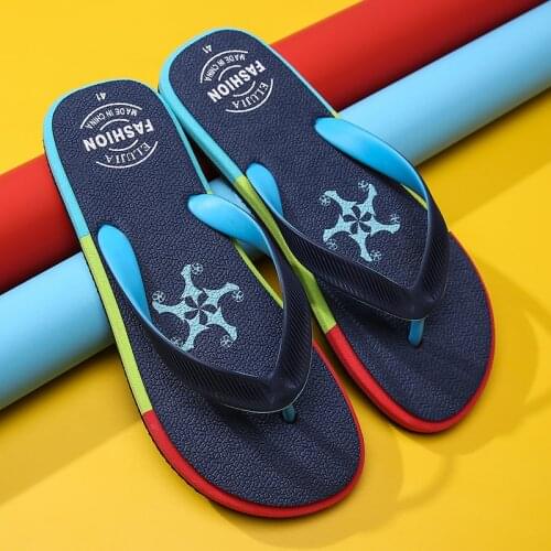 Fashion Men Flip Flops Colorful Design Outdoor Beach Slides Men Slippers Soft Comfort Casual Summer Shoes Men chanclas de hombre