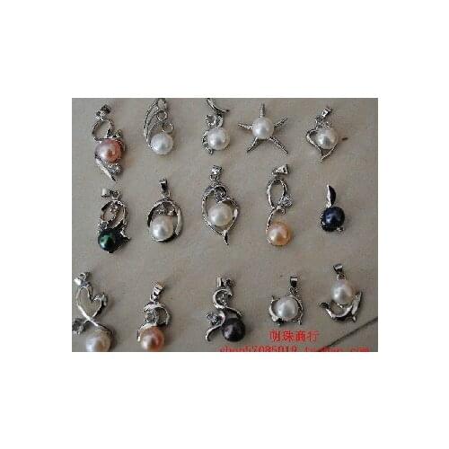 MIX STYLE HOT CHEAP PROMOTION!! 7-8MM Size Natural Freshwater Pearl Pendant Fashion Jewellery for Young Lady/Women/Girls