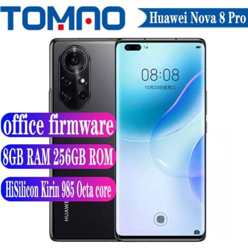 Original Official New Huawei Nova 8 Pro 5G CellPhone HiSilicon Kirin 985 Octa Core 120Hz 8GB RAM 128GB 256GB 66W 64MP Camera NFC