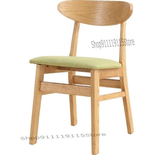 Solid Wood Chair, White Oak Dining Chair, Fabric Chair, Nordic Chair, Simple Negotiation, Coffee Shop Chair, Home Butterfly Chai