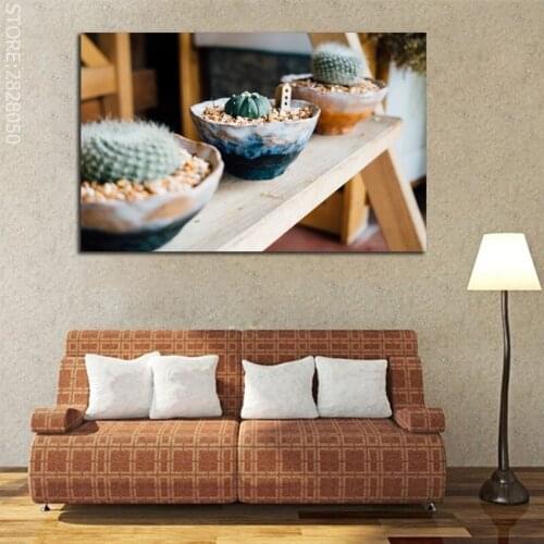 Succulent Potted Plants HD Printed Modular Pictures Unframed Spray Painting Living Room Canvas Modern Wall Art Home Decor