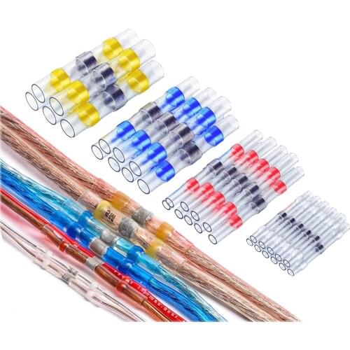 Hot 30/50/100PCS Electrical Wire Connectors Heat Shrink Soldering Sleeve Home Insulated Waterproof Butt Terminals Soldere Kit