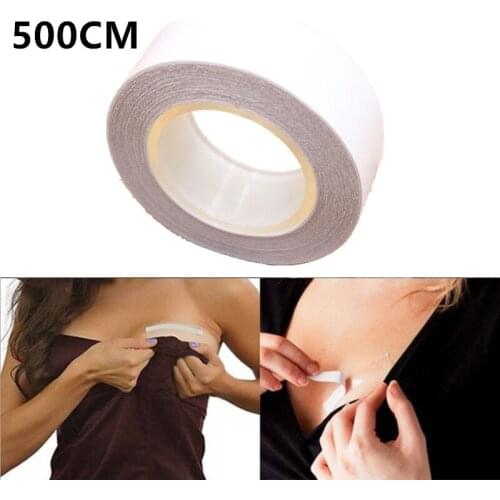 5M Waterproof Dress Cloth Tape Double-sided Secret Body Adhesive Breast Bra Strip Safe Transparent Clear Lingerie Tape