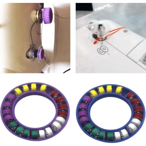 20Pcs Plastic Bobbin Holder Sewing Machine Rubber Bobbin Saver Organizer Holder For Sewing Embroidery