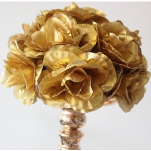 20cm wedding silk kissing ball decorations for the wedding GOLD-plastic inner,celebration flower ball,party decoration