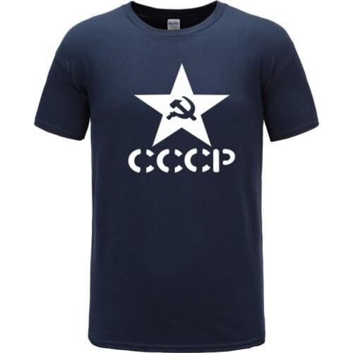 2021 Mens T-Shirt Summer CCCP Russian T Shirts Men USSR Soviet Union Man Short sleeve Tshirt Moscow Mens cotton