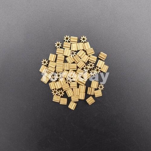 500PCS X 82A Brass Gear 0.5 Modulus T=8 Aperture 1.95mm 8 Teeth Model Accessories 8T Metal 2MM 0.5M ONE LOT=500PCS * FD202 X500