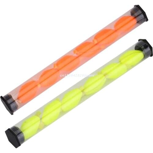 6Pcs Fluorescent Orange/Yellow Fly Fishing Tube Float Foam Strike Indicators Yellow / Orange High Visibility Dropship