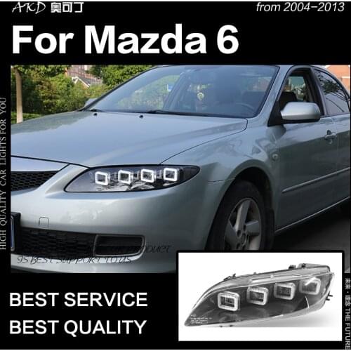 AKD Car Styling Head Lamp for Mazda 6 Headlights 2004-2012 Mazda6 All LED Headlight LED DRL Dynamic Signal Angel Eye Accessories
