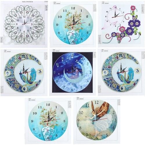 Diamond Painting Clocks Kits for Adults Diamond Art Clock Special Shaped Crystal Rhinestone Embroidery Cross Stitch Home New