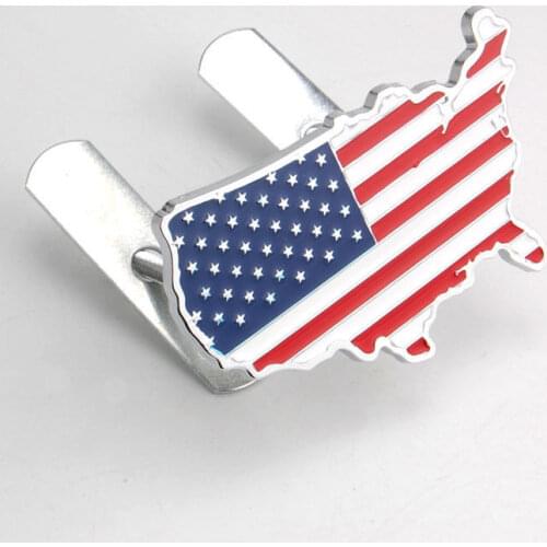 BBQ@FUKA Metal United States America USA Land Flag Hood Front Grille Badge Emblem Fit For VW Hyundai Honda Mazda BMW Audi ect