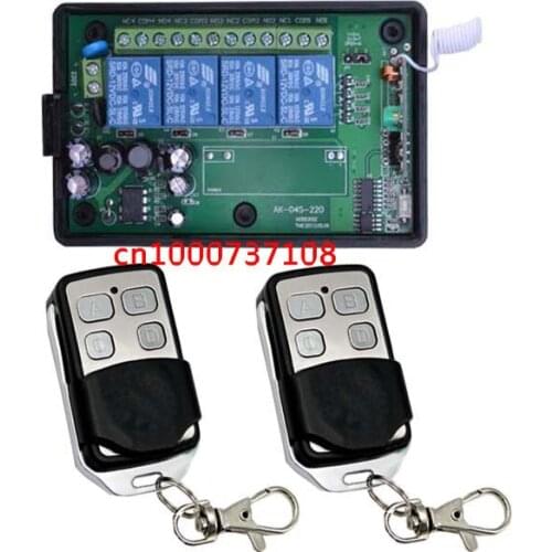 AC110V 220V 4CH RF Wireless Remote Control System / Radio Switch remote switch 220v Learning code receiver