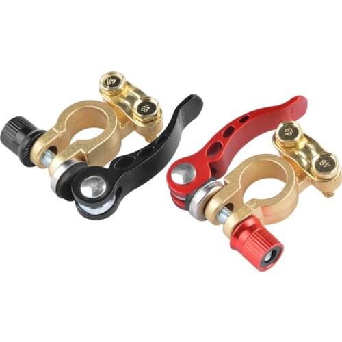 Quick Disconnect Car Battery Terminal Brass Cable Post Terminal Shut-Off Connectors For Car UTV Tractor Truck Battery Protection