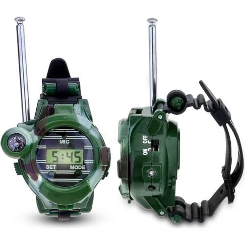 7 In 1 Childrens Creative Military Walkie-talkie Luminous Watch Interactive Compass Toy Fashion Birthday Gift