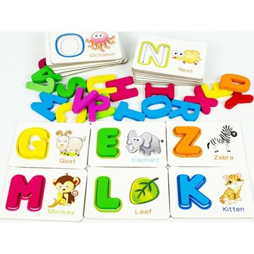 Childrens Letter Cognition Learning Puzzle Early Education Toys Kid Early Education Words Alphabet Spelling Cognitive Toys