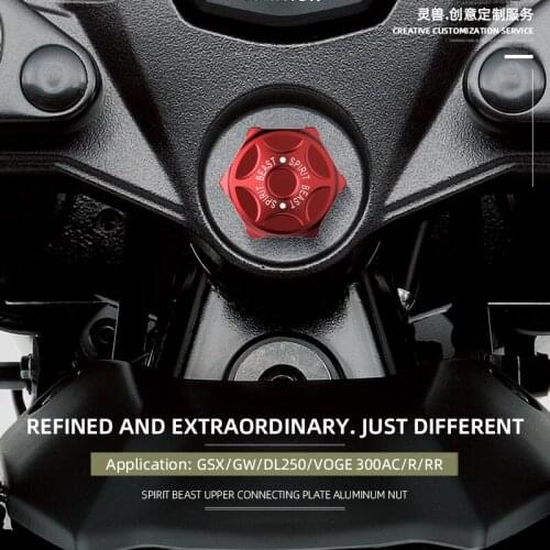 SPIRIT BEAST Motorcycle Front fork Upper Top Triple Clamp Screw cap For Suzuki GSX 250R GW250 DL250 For VOGE 300AC 300R 300RR