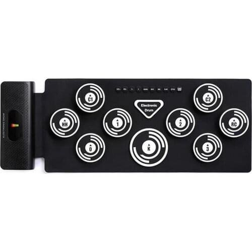 Electronic Drum Machine Portable Drum Roll Up Drum Practice Drum Pad Portable for Kids Children Beginners Beginner