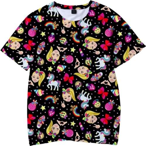 3D Full Printed JOJO SIWA Short Sleeve T-shirts Women Men Fashion Kids Cartoon t shirt Popular Girls Summer Casual Tees