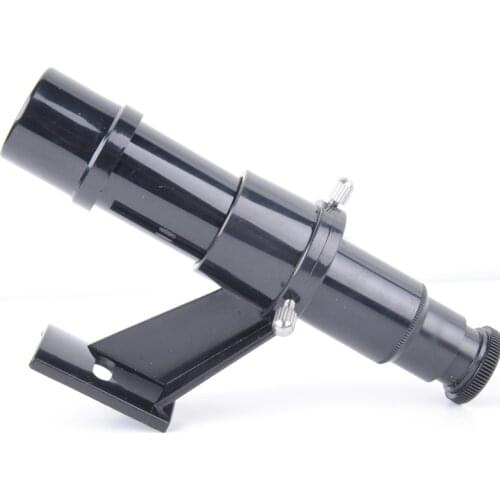 2021 5x24 Astronomical Telescope Finderscope Optical Finder Riflescopes With Sight Bracket Crosshair Black No Monocular
