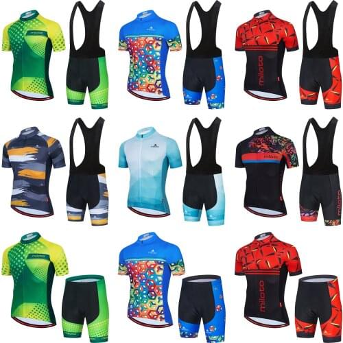 Summer MILOTO Men Pro Cycling Jersey Set Cycling Wear Bike Clothes Bicycle Clothing MTB Bike Cycling Clothing Cycling Suit