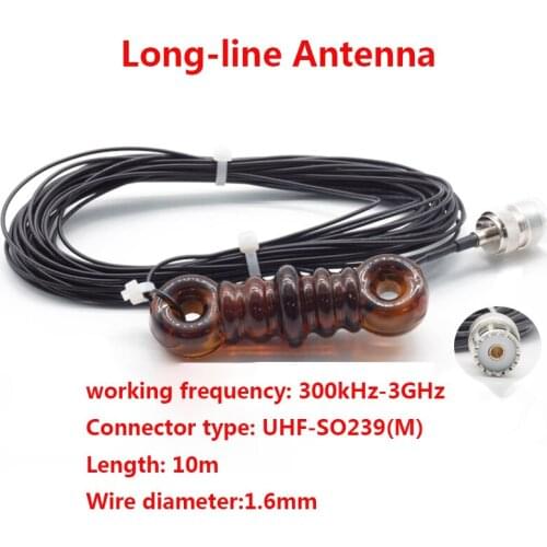 MHP LRA-MF HF/VHF/UHF 10m Long-line Antenna Receive Antenna 300kHz-3GHz