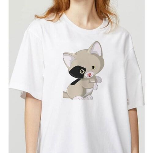 Fashion Cat T shirt Women Lovely Shirt 2021 Casual Short Sleeve O-neck Tee Shirt Womens T-shirt Top Female clothing