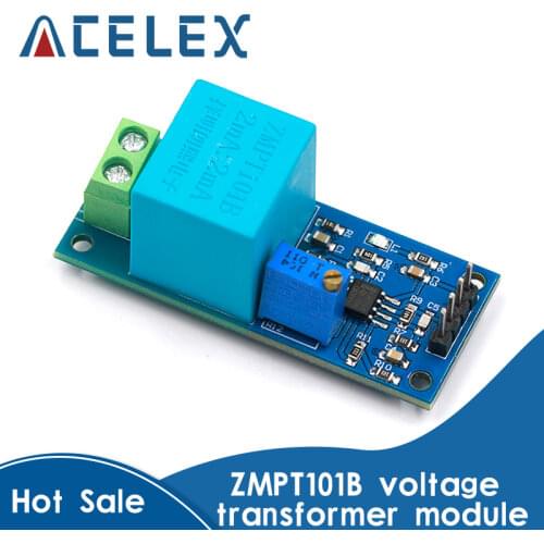 Active Single Phase Voltage Transformer Module AC Output Voltage Sensor Mutual Inductance Amplifier for Arduino Mega ZMPT101B