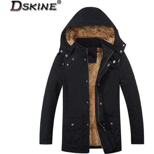 2021 Men Winter Casual Jacket Multi-Pocket Add Velvet To Keep Warm Mid-Length Outwear Windbreaker Autumn Brand Jacket Men Parka